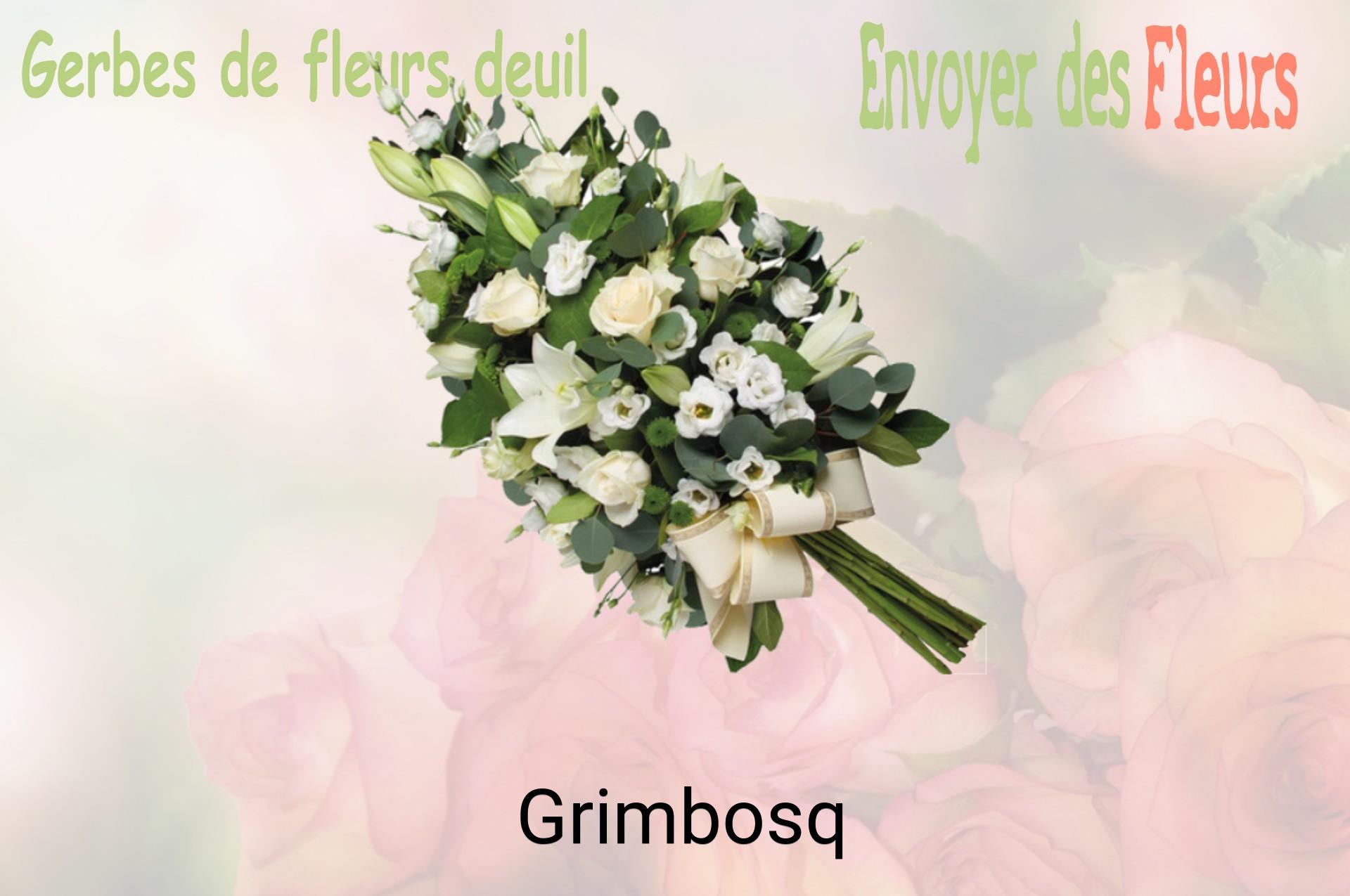 Gerbe de fleurs de deuil livrée à Grimbosq